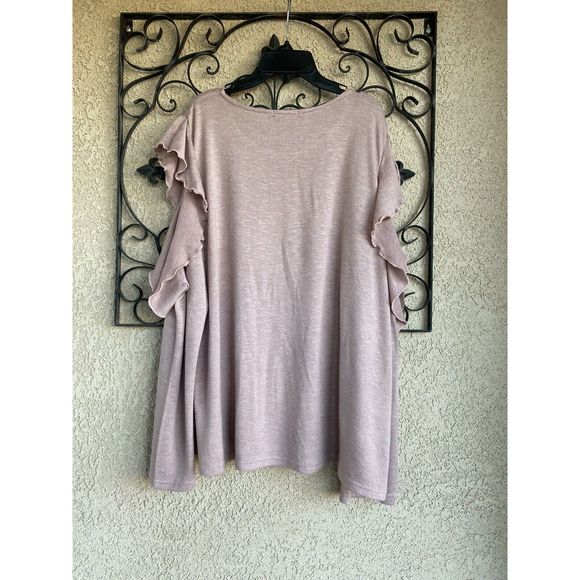 Lane Bryant Cold Shoulder Lightweight Sweater - Pink - Size 22/24 - Picture 3 of 7